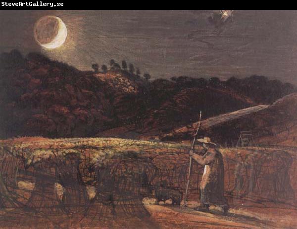 Samuel Palmer Cornfield by Moonlight